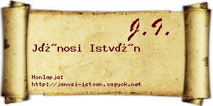 Jánosi István névjegykártya