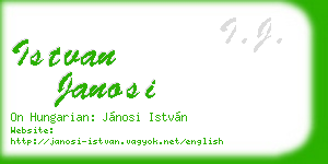 istvan janosi business card
