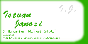 istvan janosi business card